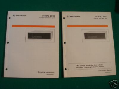 Motorola intrac 2000 ciu manuals INTRAC2000