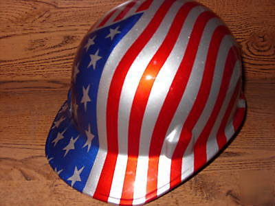 New msa safety usa flag hardhat