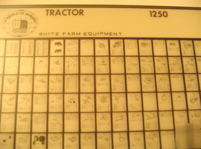 Oliver 1250 tractor parts catalog micro fiche 