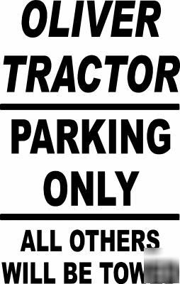 Oliver parking only - vinyl decal / sticker