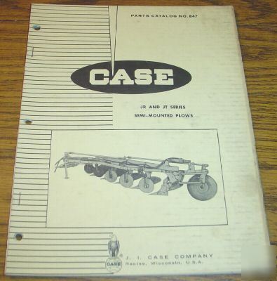 Original case jr & jt semi mounted plow parts catalog