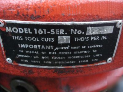 Ridgid model 161 geared pipe threader mint