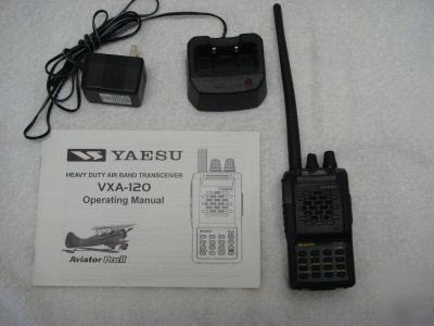 Yaesu vxa-120 aviation transciever radio with charger