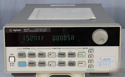 Agilent 66311D mobile comm dc source 15V, 3A with dvm