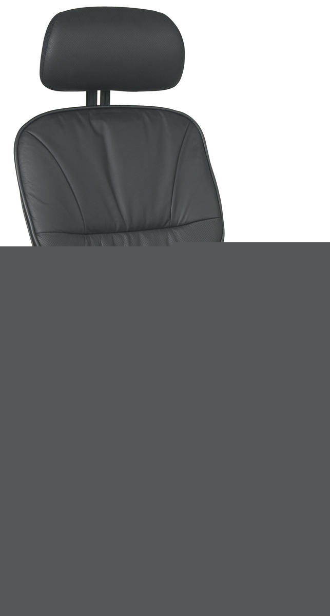 Black leather managers chair / office chair
