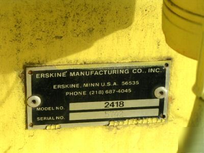 Erskine snow blower skidsteer attachment model 2418 