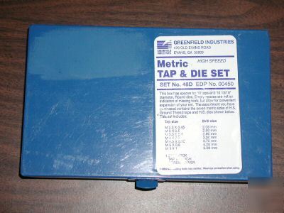 Greenfield industries metric tap & die 00450 48D 