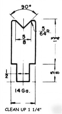 Midwest press brake die #18 9.5 inch