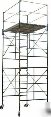 New 5' x 7' x 15' scaffolding rolling tower w/guardrail