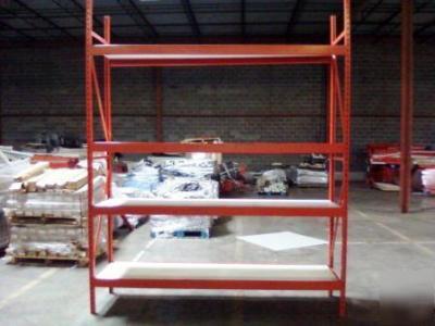 Pallet rack shelving boltless widespan medium duty 2X8