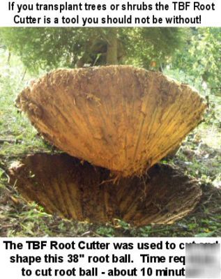Tbf root cutter- dig move spade transplant trees shrubs