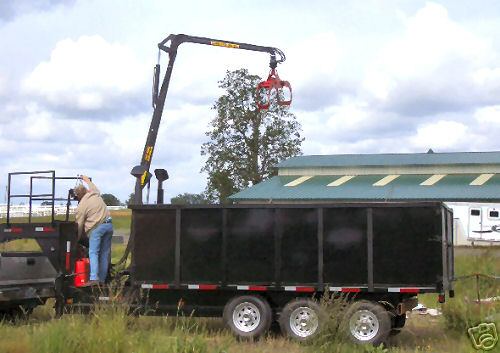 26 yard dump trailer with grapple crane * *