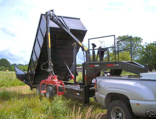 26 yard dump trailer with grapple crane * *