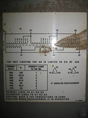 Acme transformer 300 kva 480/240/120 3 ph 300KVA delta