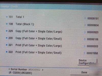 Canon imagerunner 3200 IRC3200 digital color copier 