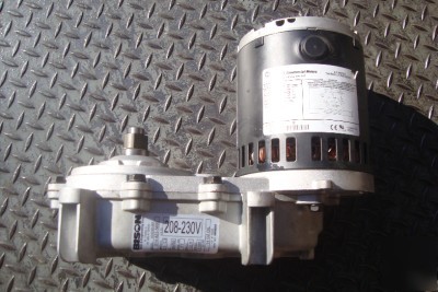 New bison gear 12.8 rpm 208-230V w/ ge 1/4 hp motor 