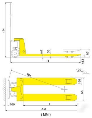 Pallet jack 6600LBS 3000K - pallet truck standard duty