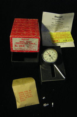 Starrett dial test indicator no. 196B w/ box