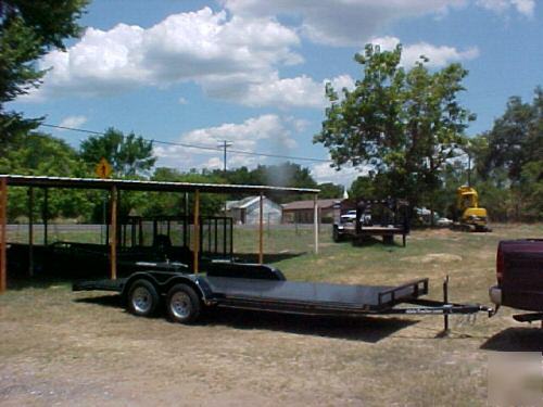 New 20' trailer, 7200 lbs car, tractor 
