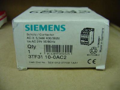 New siemens 3TF31 10-0AC2 schutz/contactor 24V ac-3 