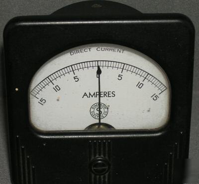 Old simpson company direct current amperes gauge