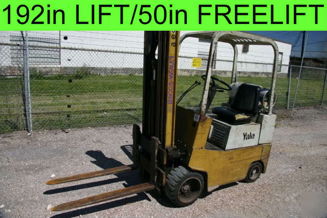 1974 yale gc-30 forklift solid tire propane 192IN lift