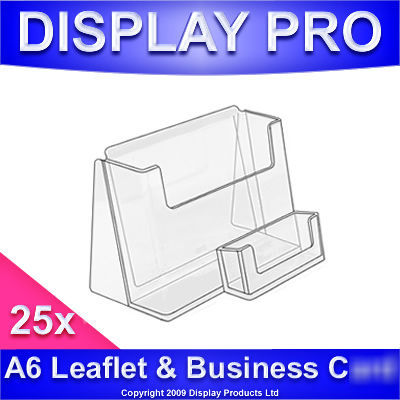 25X A6 landscape leaflet postcard & business card stand