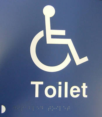Braille & tactile signs - disabled toilet - 150MMX150MM