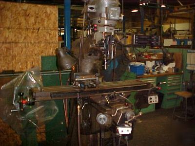 Bridgeport milling machine, vari speed, dro, pow feeds