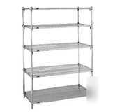 Chrome-plated finish adjustable wire shelf