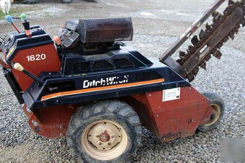 Ditch witch 1820 trencher low hours honda engine nice 