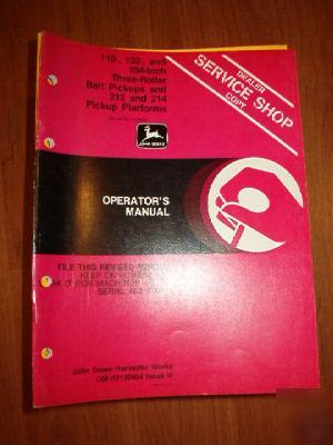 John deere operators manual 110 132 & 154 inch three