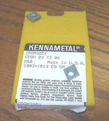 New kennametal carbide inserts cpgm 32.51 K68 10 pcs 