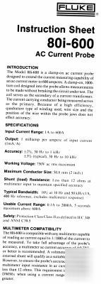  fluke meter amp probe acessory 