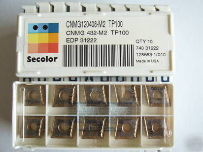 100 seco carbide inserts CNMG432-M2 TP100