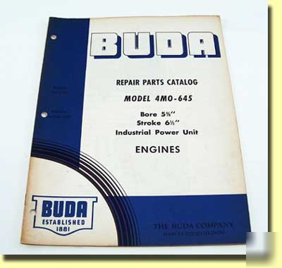1948 buda repair parts catalog 4MO-645 engines