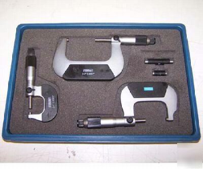 Fowler 3PC micrometer set 0-1