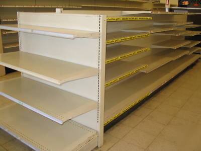 Gondola store shelving - over 500 linear feet