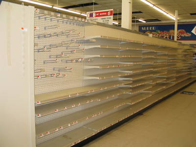 Gondola store shelving - over 500 linear feet