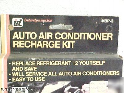 Interdynamics auto a/c recharge kit refrigerant gauge o