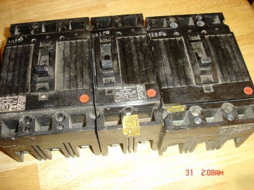 Lot of 10 assorted commercial/industrial breakers