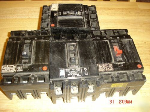 Lot of 10 assorted commercial/industrial breakers