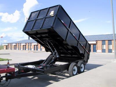 New 2007 7'X16' x 4' scissor dump trailer, 14K gvwr