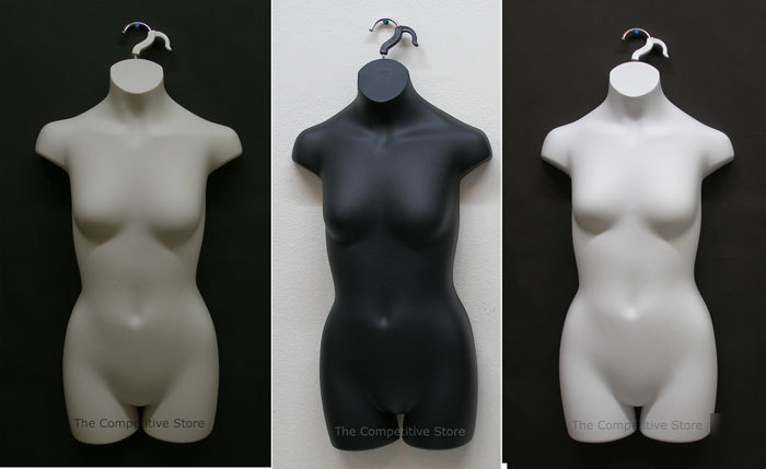 New 3 teen girl dress white black flesh mannequin forms 