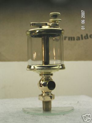 Vintage brass nathan mfg.co. steam engine 2 sight oiler