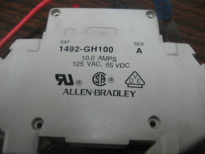 1492-GH100 allen bradley single pole circuit breaker