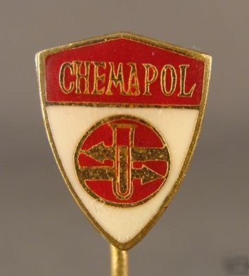 1960S czech chemapol chemical industry enamel pin badge