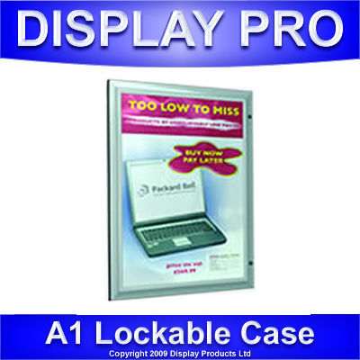 A1 lockable frame notice board poster holder displays
