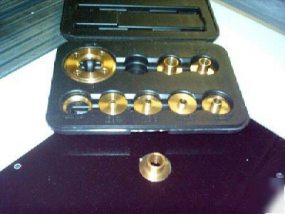 Brass router template guide kit