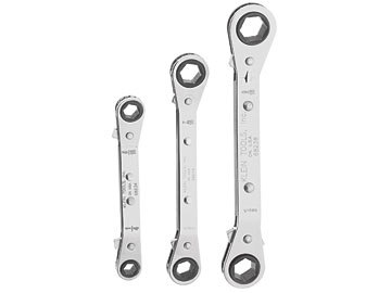 Klein 68244 3PC ratcheting offset box wrench set